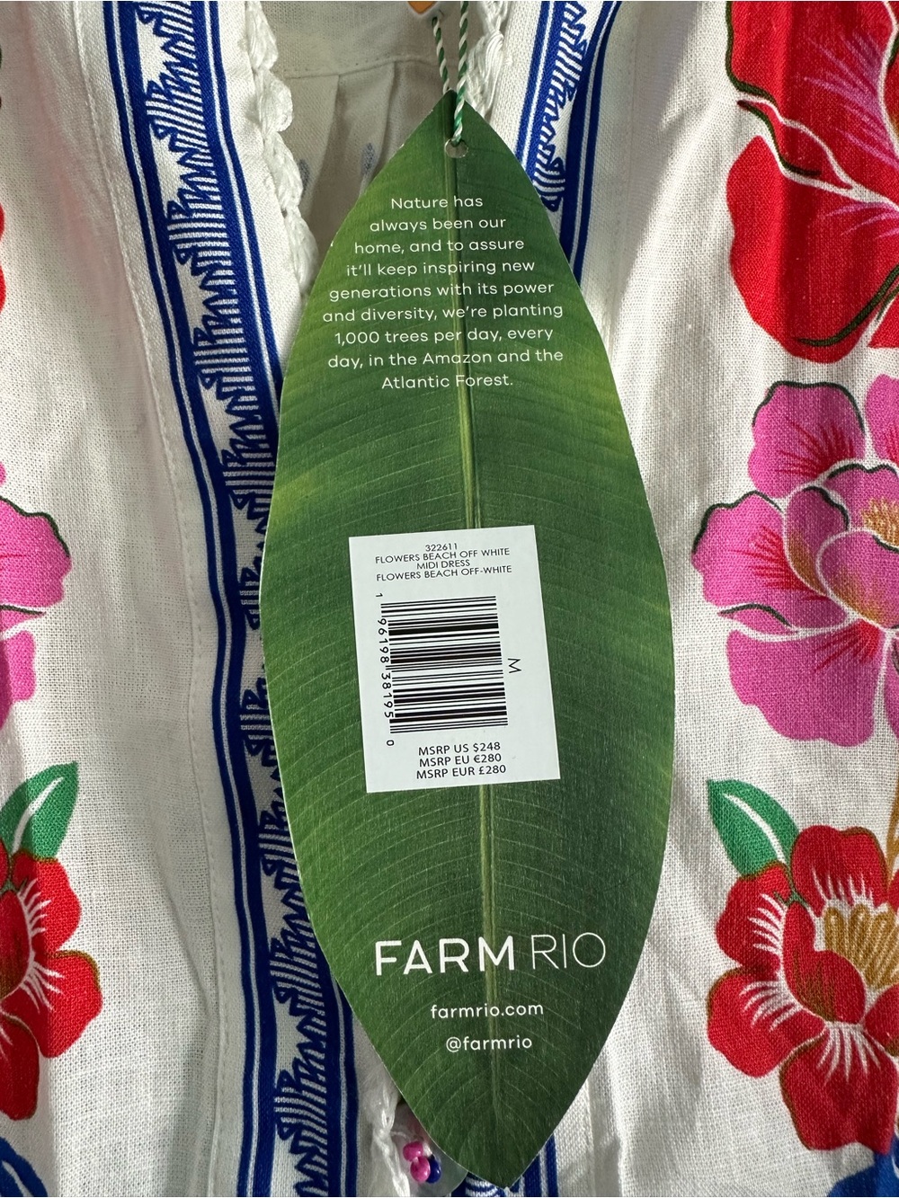 FARM Rio Flowers Beach Off White Dress - Picture 2 of 2